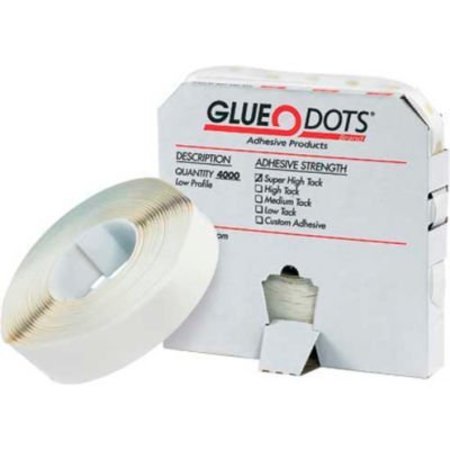 BOX PACKAGING 1/2" - Medium Tack Glue Dots® - Low Profile GD102